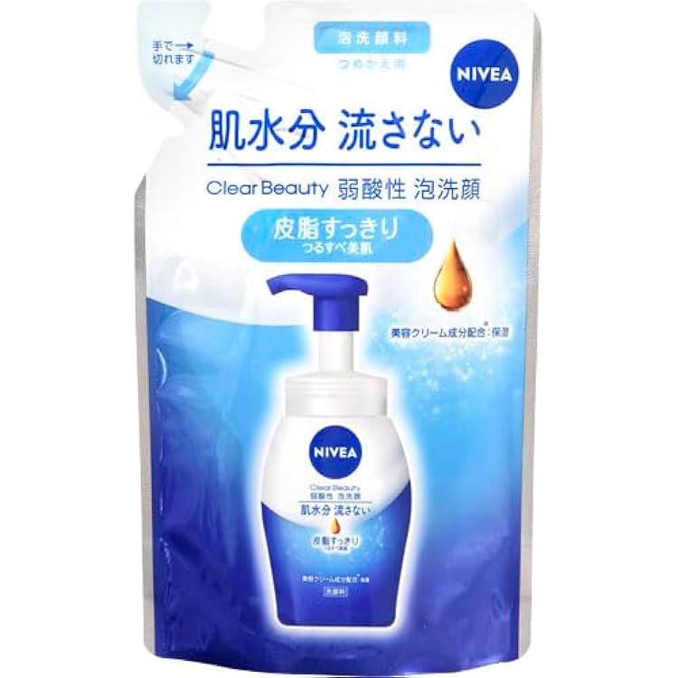【送料無料】★まとめ買い★　花王　ニベアクリアビューティー弱酸性泡洗顔もっちり美肌　詰替　130ｍｌ　×24個【イージャ... Amazon.co.jp: ニベア クリアビューティー弱酸性泡洗顔 もっちり美肌