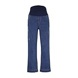 Zhuhaitf スマートなデザイン Comfort Care Belly Denim Jeans Pants Wide Leg Trousers Special for 妊婦の Maternity 
