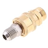 Baoblaze 14mmオス to 18mmオス　圧力洗浄機用　クイックコネクト　耐久性　黄銅製　カップリング