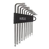 Biuuu 9個の六角レンチは、L形状修理ツールのドライバーツールセットを便利に設定します。