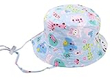 (よキーよ)Yokeeyo ベビー用ハット つば広 赤ちゃん キッズ キャップ サファリハット 帽子 子供サンバイザー フィッシャーマンハットドット アニマル図案 女の子 男の子 男女児 紫外線 UV