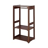 JAJAN(ジャジャン) 天然木キッズハンガーラック 幅60cm奥行40cm高さ115cm ブラウン【天然木ジュニアシリーズ】