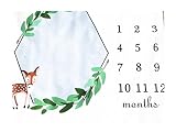 ソフトベビーMonthly GrowthマイルストーンブランケットラグLetter背景写真小道具ツールPerfect Gift for新しいMom mjysci-4