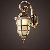 YJH+ 屋外防水ウォールランプ、バルコニーアイロン防水レトロバーレストラン階段ガーデン外壁ウォールランプシングルヘッドE27,21 * 40CM 美しく、寛大な ( サイズ さいず : 21*40c