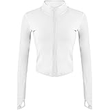 Drses Women's Lightweight Tops Long Sleeved Zip Up Athletic Jacket Stand Collar Windproof Sun Protection Workout Outdoor Jacket