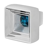 Wisdomストーン4221 ch-ob Hidden TreasureノブHidden Treasure 1 – 1 / 16 in。クロームwithオーシャンブルークリスタルキャビネットノブ、ポリ