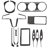 【Famous car】マツダ・ロードスターマツダ に適用 MX-5 ND系 2015年~ 室内フルセット インテリアガーニッシュ エアコン送風口パネル ウインドボタンスイッチ フロント調整パネル マルチメディアボタン 7点セット For ROADSTER MX-5 (黒)