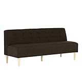 arne ソファ 三人掛け アームレス 日本製 完成品 Lunch 3×8 ファブリック ナチュラル脚 ダークブラウン