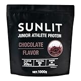 SUNLITジュニアアスリートプロテイン親が選ぶ最強栄養サポート【人工甘味料不使用 亜鉛 鉄 カルシウム ビタミンD ビタミンC配合 チョコ味1kg】