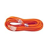 ALEKO ECOI143G25FT ETL Heavy Duty Indoor/Outdoor 25' Extension Cord SJTW Lighted Plug 14/3 Gauge, Or