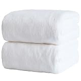 トランパラン 業務用バスタオル 大判バスタオル 180cm 2枚セット(ホワイト) 綿100％ 180×100cm