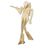 uxcell　ウッドモデル構築キット　ウッド　一個入り　木製組立おもちゃ　 ダイバーモデルプレイキッド