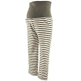 犬印本舗 産前産後 授乳期 裏起毛 おなかあたたかはらまきパンツ グレーボーダー L