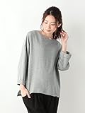 Angeliebe エンジェリーベ マタニティ トップス 授乳口 付 ミニ 裏毛 八分 袖 プルオーバー 妊婦服 授乳服 産前 産後 S ～ M 杢 グレー