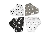 Baby Bandana Drool Bibs by Babi Bambino Vibrant Prints on Absorbent Organic Cotton with Adjustable D
