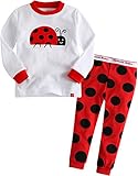 [Vaenait Baby]キッズ子供ベビー服綿100％ルームウェア長袖パジャマ寝間着上下セット Lady BugXS