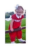 carouselwear AdorableクリスマスレッドJumper Overalls for Little Girls 6 M US サイズ: 6m カラー: レッド
