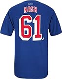 New York Rangers Reebok Rick Nash # 61 Name & NumberブルーTシャツ 3L