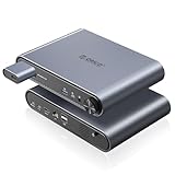 ORICO 10-in-1 USB-C ドッキングステーション、M.2 NVMe/SATA SSD ドライブベイ搭載、10Gbps USB 3.2 および 480Mbps USB 2.0 インターフェース対応、 HDMI 4K@60Hz出力、100W PD電源アダプター、RJ45イーサネットポート、3.5mmオーディオジャック（音量調節ノブ付き）、MacBook Pro/Air 対応-PTM1