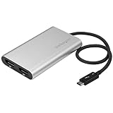StarTech.com Thunderbolt 3 - 2ポートDisplayPort変換アダプタ 4K/60Hz USB-C (オス) - 2x ディスプレイポート(メス) TB32DP2
