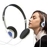 レトロ オーバーイヤー イヤホン、レトロクラシックヘッドフォンケーブルスタイルヘッドセットホットガール衣装写真撮影ヘッドセットレトロ オーバーイヤー ヘッドフォン - Vintage Feelings アンダーワイヤーヘッドフォン - スタイル有線ステレオヘッドフォン、ミニ軽量ヴィンテージフィーリングウォークマン用アンダーワイヤーイヤホン