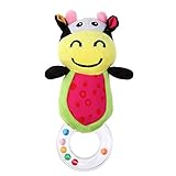 Domybest おもちゃ 子供おもちゃ ぬいぐるみ ガラガラ ふわふわ 知育玩具 新生児 赤ちゃん カラフル 聴覚 視覚刺激 お祝い ギフト（子牛の形 ）