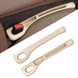 トヨタ ヴェルファイア 専用 隙間クッション 厚型 VELLFIRE 専用ロゴ 隙間埋め 車用 シートサイド クッション ヴェルファイア 20系 30系 40系 適用 正・裏面取付可 シート コンソール 隙間収納 落下防止 小物入れ 内装パーツ 運転席+助手席 ロゴ左右対称設計 2本入り (ベージュ, ヴェルファイア 専用)