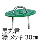 黒丸君 (緑) 4穴 錆びにくい メッキ杭 30cm 200組 槍木産業