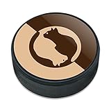 アイスホッケーパック猫のシルエット