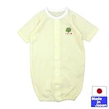 ★日本製★天竺七分袖ツーウェイオール（りんごの木・クリーム） 綿100％　サイズ50-60cm