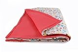 MeZooMe 100 Percent Organic Cotton Baby Cozy Blanket with Lining (Coral) by MeZooMe
