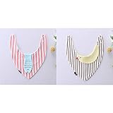 よだれかけ 赤ちゃん口拭きタオル バンダナ型 スタイエプロン ベビービブ 柔らかい 食事用 出産祝い 新乳児 介護 男の子 女の子 2枚セット