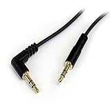 StarTech.com 3.5mmステレオミニプラグ片側L型ケーブル 30cm MU1MMSRA