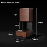 【商品名】日本製 サイドキャビネット ブラウン RYT  オープンシェルフ オープンラック ウォールラック リビング収納棚 書棚 本棚 間仕切り家具 TVボード FAX 電話台としても 北欧テイスト【サイズ】幅 40 奥行45 高さ100c