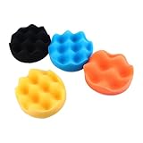 ポリッシャー スポンジ セット 交換　バフ パッド 洗車やワックス 垢取り 傷磨き 塗装 作業用 5サイズ選べる 80mm 100mm 125mm 150mm 180mm 波型スポンジ　4個入 (3"