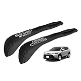 YiluGS トヨタ に適用 カローラクロス 刺繍ロゴ左右対称設計 隙間クッション PUレザー シートサイド隙間埋め 完璧にフィット 落下防止 車用シートサイドクッション カー用品 内装パーツ 運転席+助手席 2本セット（ブラック）