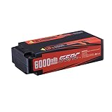 SUNPADOW 2S 7.6V 6000mAh100C RCミニリチウム電池 ハードケース、4mm弾丸付き、RC1/10オンロード車、トラック、ボートに適用