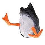 B Blesiya 庭装飾品 マガモ/ダック バット ハンティング デコイバット ギア アヒルお尻形 グリーンハンド　 - 黒い雌ダックのバット