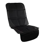 VERY100正規品 チャイルドシートマット カバー 車保護シート ジュニアシート カーシート 滑り止め 納ポケット付き　ブラック