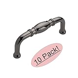 Amerock bp53013-bnブラックニッケルキャビネットハードウェアハンドルプル – 3 "穴中心 – 10パック