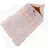 エルフ ベビー(Fairy Baby)新生児フード付きおくるみ 掛け布団 秋冬用 あったか 可愛いクマ刺繍 イエロー