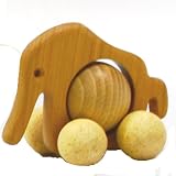 ころころＺＯＯ　ぞうのサンディー 天然木使用 木の転がるおもちゃ ころころ工房