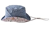 (コ-ランド) Co-land キュート 子供用帽子 女の子 女児 キッズハット 男女兼用 ベビーハット デニム風 水玉模様 オールシーズン 熱中症防止 (44)