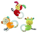 かわいい動物ベビーRattleおもちゃ3個セットfor Toddlers