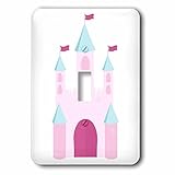 Janna Salak Designs Kids Stuff – プリンセス城パープルとブルー – 照明スイッチカバー – シングルトグルスイッチ( LSP _ 242321 _ 1 )