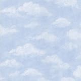 Brewster 443-Ci6273 Azure Blue Sky Wallpaper, Light Blue by Brewster