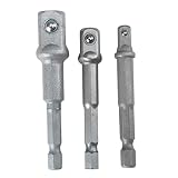 Warrior 68513 Hex Drill Socket Drivers, 1/4-Inch, 3/8-Inch, 1/2-Inch (3 Piece) [並行輸入品]