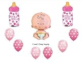 It 's A GirlベビーボトルシャワーBalloons Decorations Supplies by Anagram