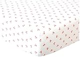 Oeuf Crib/Toddler Fitted Sheet-Cherries, White by Oeuf