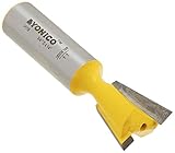 Yonico 14116 ダブテールジョイント (蟻継ぎ) 用ルータビット 角度14° 1/2インチ (1.27cm) シャンク